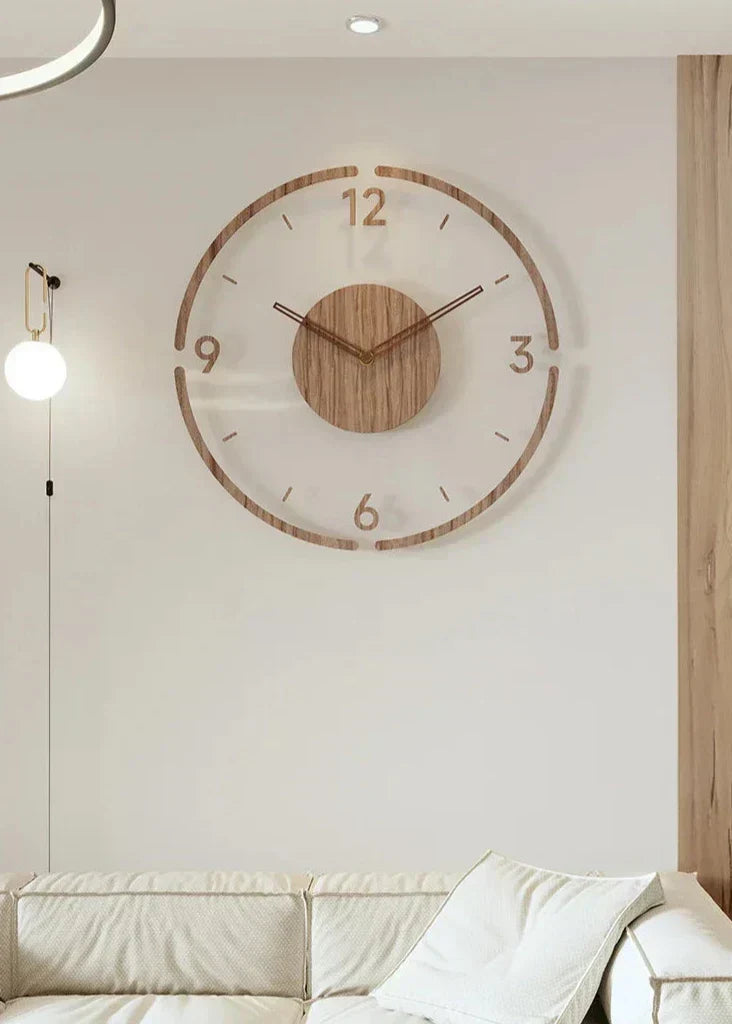 Sisica | Scandinavian Wood Wall Clock - Silent Quartz Movement