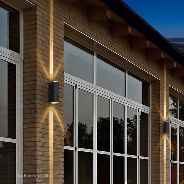Charly | Modern Waterproof LED Outdoor Wall Light | Rectangular Up/Down Aluminum Fixture