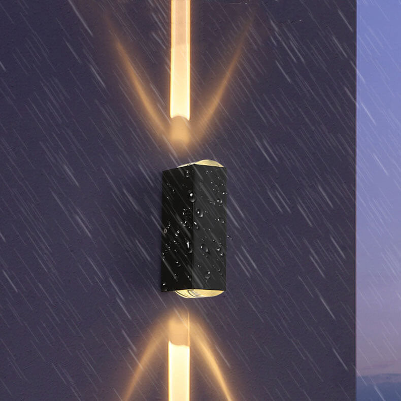 Charly | Modern Waterproof LED Outdoor Wall Light | Rectangular Up/Down Aluminum Fixture