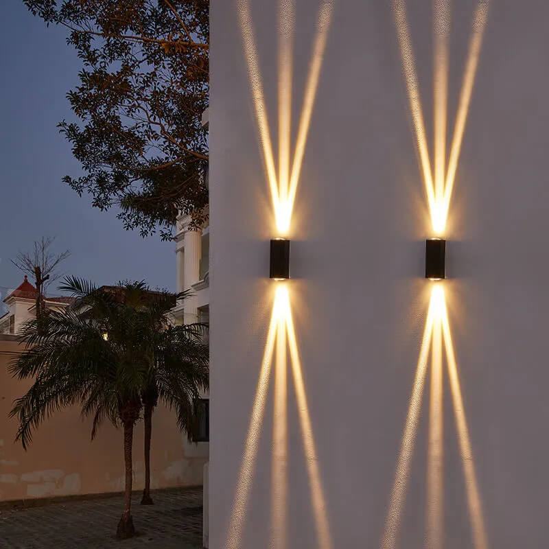 Charly | Modern Waterproof LED Outdoor Wall Light | Rectangular Up/Down Aluminum Fixture