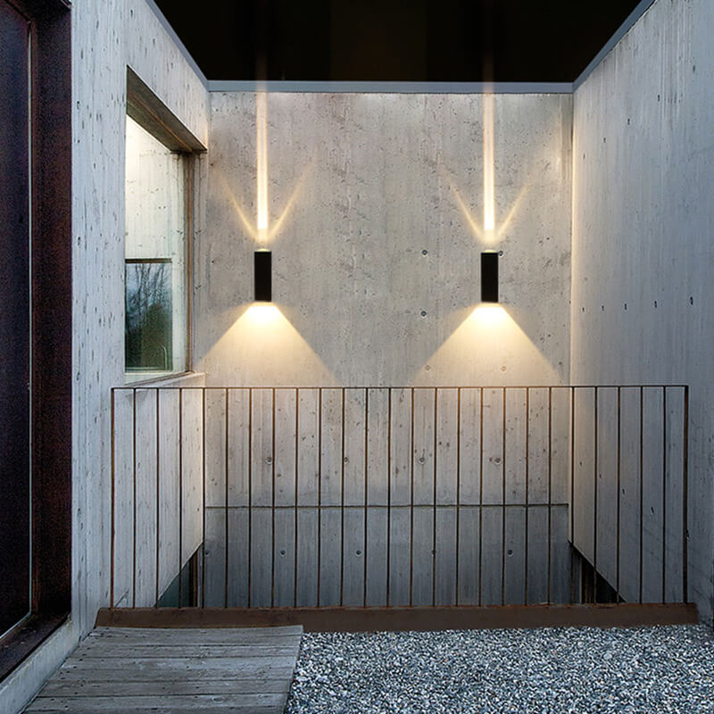 Charly | Modern Waterproof LED Outdoor Wall Light | Rectangular Up/Down Aluminum Fixture