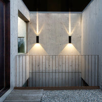 Charly | Modern Waterproof LED Outdoor Wall Light | Rectangular Up/Down Aluminum Fixture