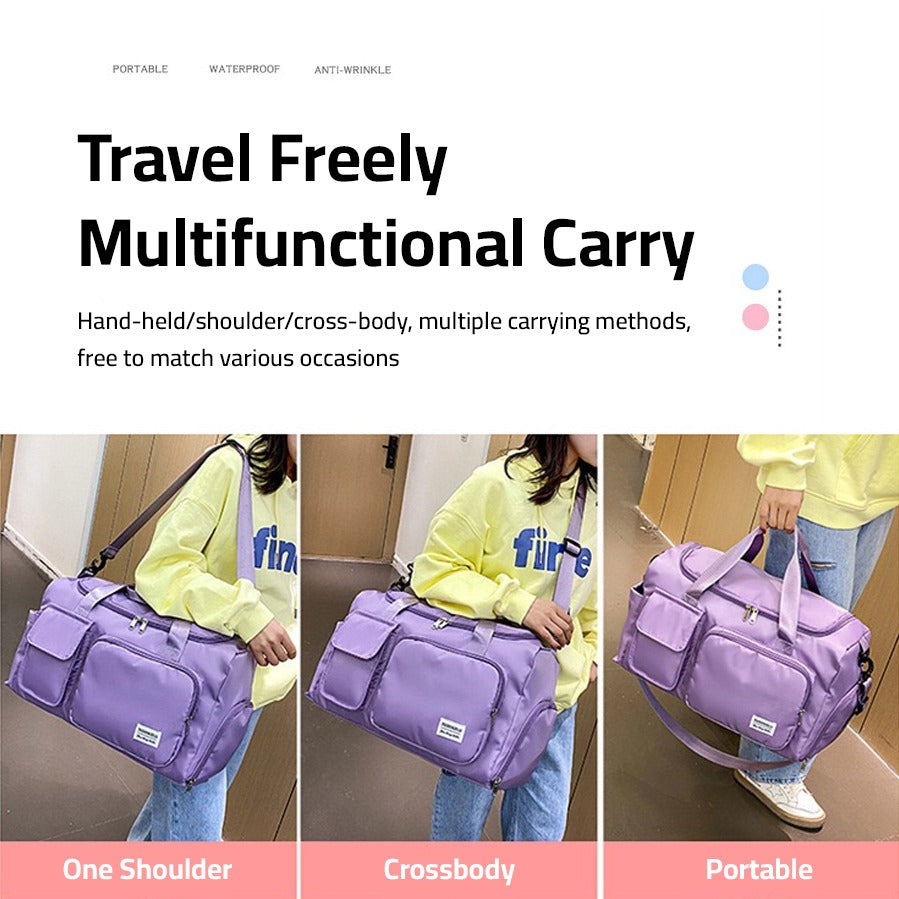Sisica | Multi-pocket travel bag, sports and gym bag with separate shoe compartment