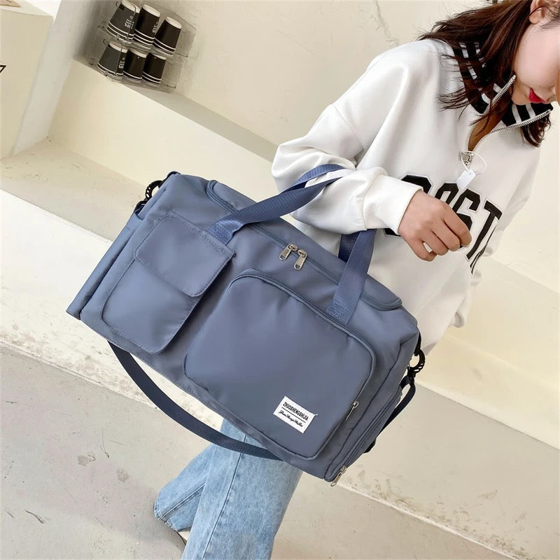 Sisica | Multi-Pocket Travel Bag, Sports and Gym Duffle with Separate Shoe Compartment