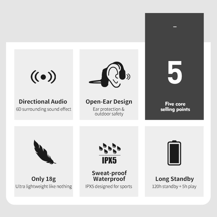 Sisica | New Waterproof Bone Conduction Headphones Stereo Bluetooth