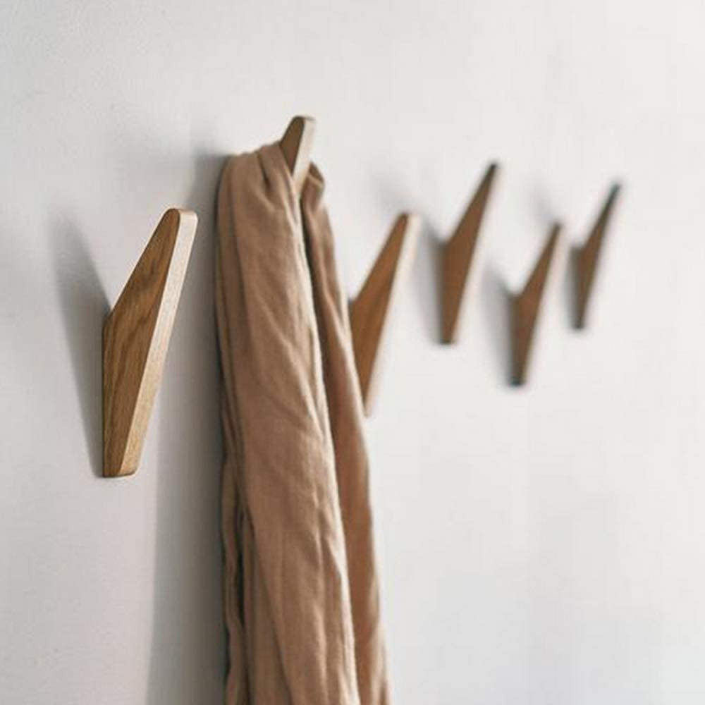 Sisica | Nordhaak Wall Hooks Set – 6 Minimalist Clothes Hooks Made of Solid Wood