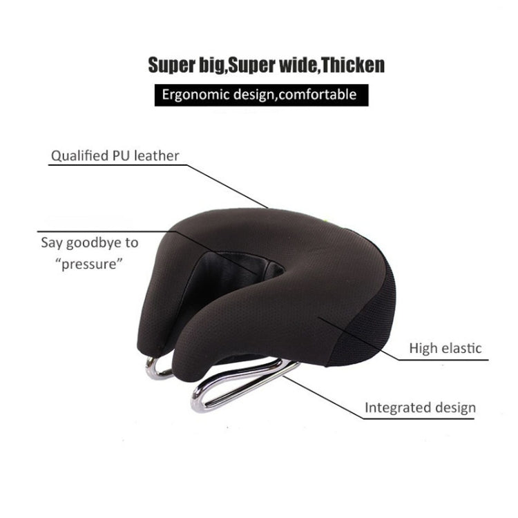 Sisica | Nose-less Bicycle Saddle Mountain Bike Thick Soft Padding (Blue)