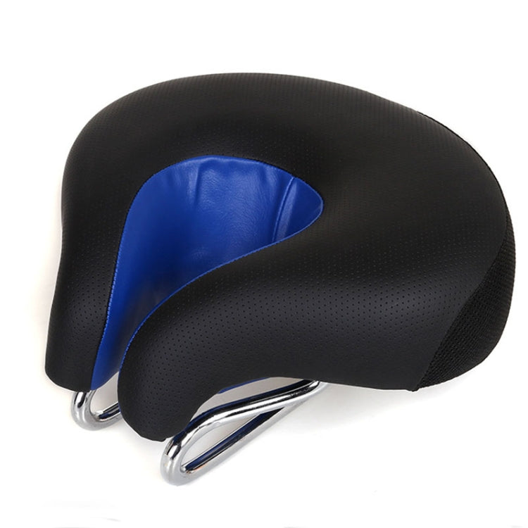 Charly | Nose-less Bicycle Saddle Mountain Bike Thick Soft Padding (Blue)