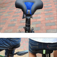 Sisica | Nose-less Bicycle Saddle Mountain Bike Thick Soft Padding (Blue)
