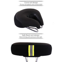Sisica | Nose-less Bicycle Saddle Mountain Bike Thick Soft Padding (Blue)