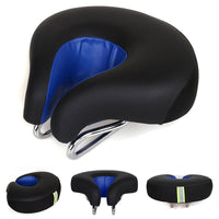 Sisica | Nose-less Bicycle Saddle Mountain Bike Thick Soft Padding (Blue)