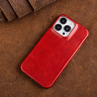 Charly | Oil Wax Genuine Leather Apple iPhone Case