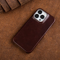 Charly | Oil Wax Genuine Leather Apple iPhone Case