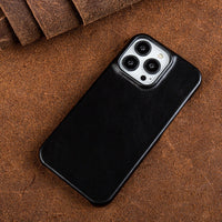 Charly | Oil Wax Genuine Leather Apple iPhone Case