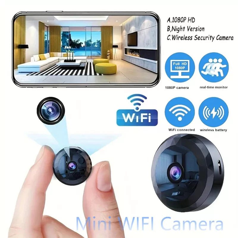 Charly | OPTIGUARD – Magnetic Mini WiFi Camera 1080P HD with Night Vision & Motion Detection