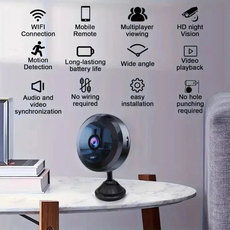 Sisica | OPTIGUARD – Magnetic Mini WiFi Camera 1080P HD with Night Vision & Motion Detection