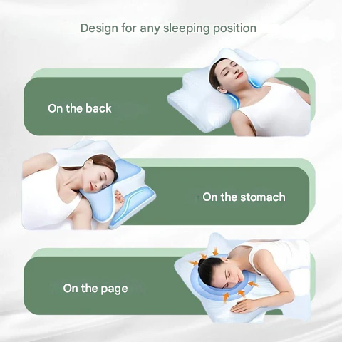Sisica | Ergonomic Neck Pillow | Memory Foam Support for Back