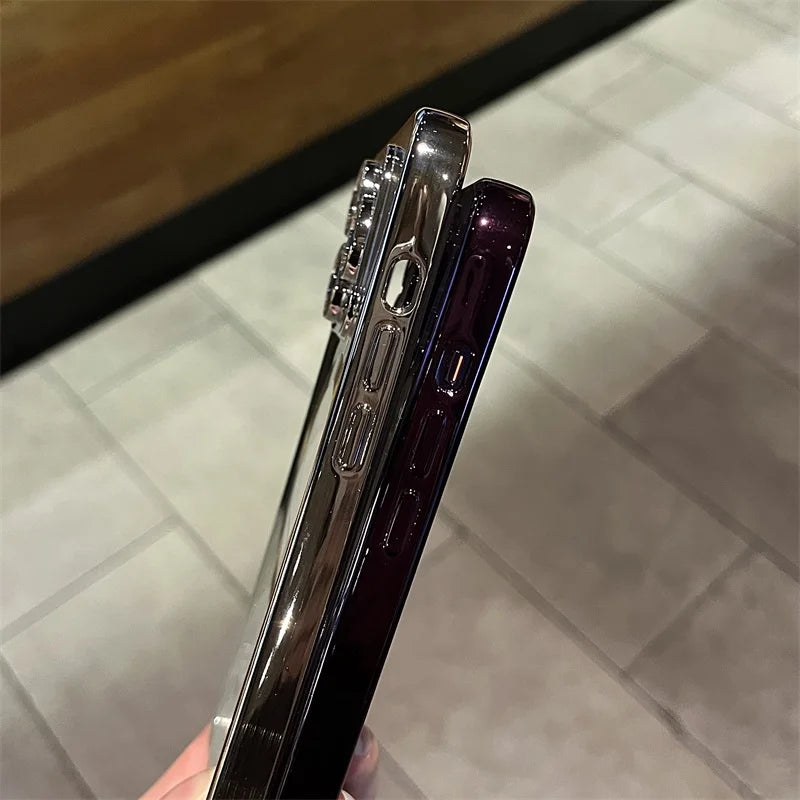 Sisica | Plating Clear Soft Magnetic Case for iPhone