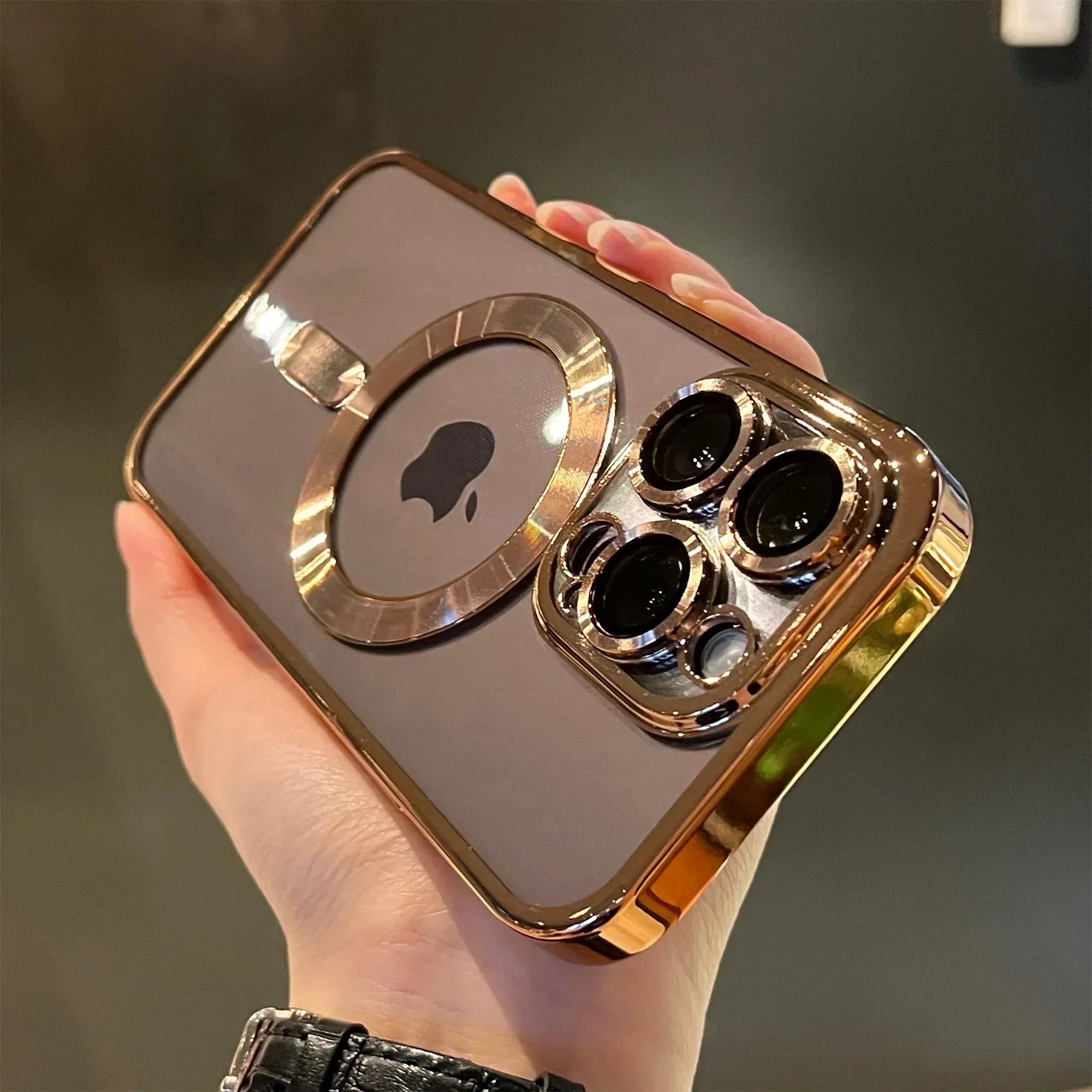 Charly | Plating Clear Soft Magnetic Case for iPhone