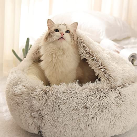Charly | Plush Calming Pet Bed | Round Cozy Cat & Dog Bed