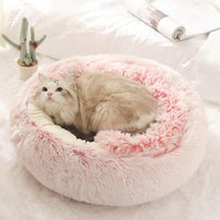 Sisica | Plush Calming Pet Bed | Round Cozy Cat & Dog Bed