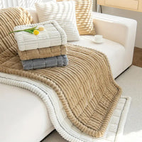 Sisica | Plush Pleated Edges Sofa Cover