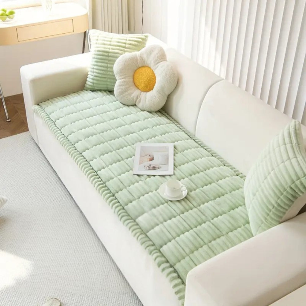 Sisica | Plush Pleated Edges Sofa Cover
