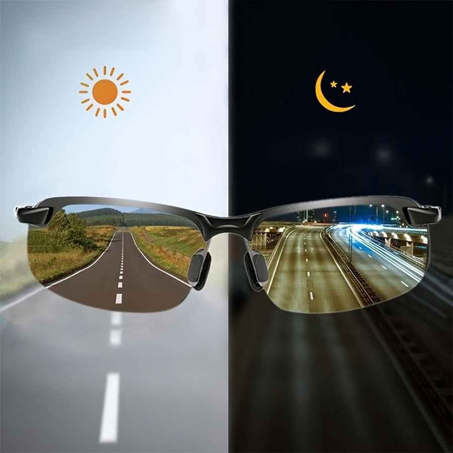 Sisica | Polarized Photochromic Sunglasses | UV400 Protection | Automatic Light Adjustment (Day & Night) | Intelligent Glare Reduction for Drivers & Outdoors