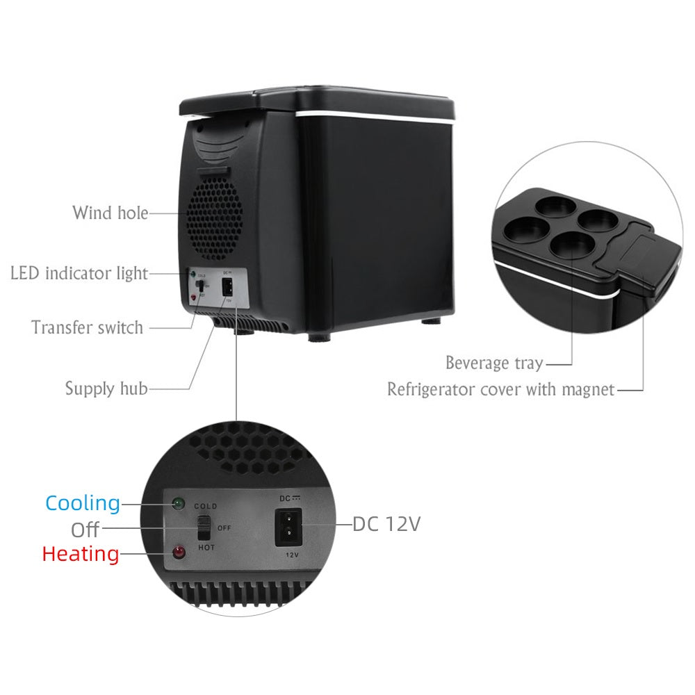 Sisica | Portable Car Refrigerator Camping Car Refrigerator 6L