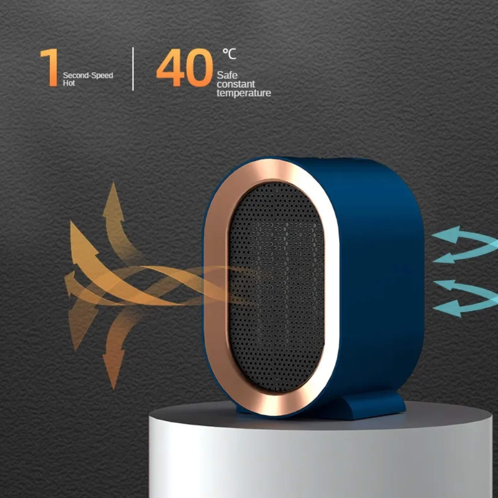 Sisica | Compact Ceramic Heater | Silent & Eco-Friendly | Work or Home