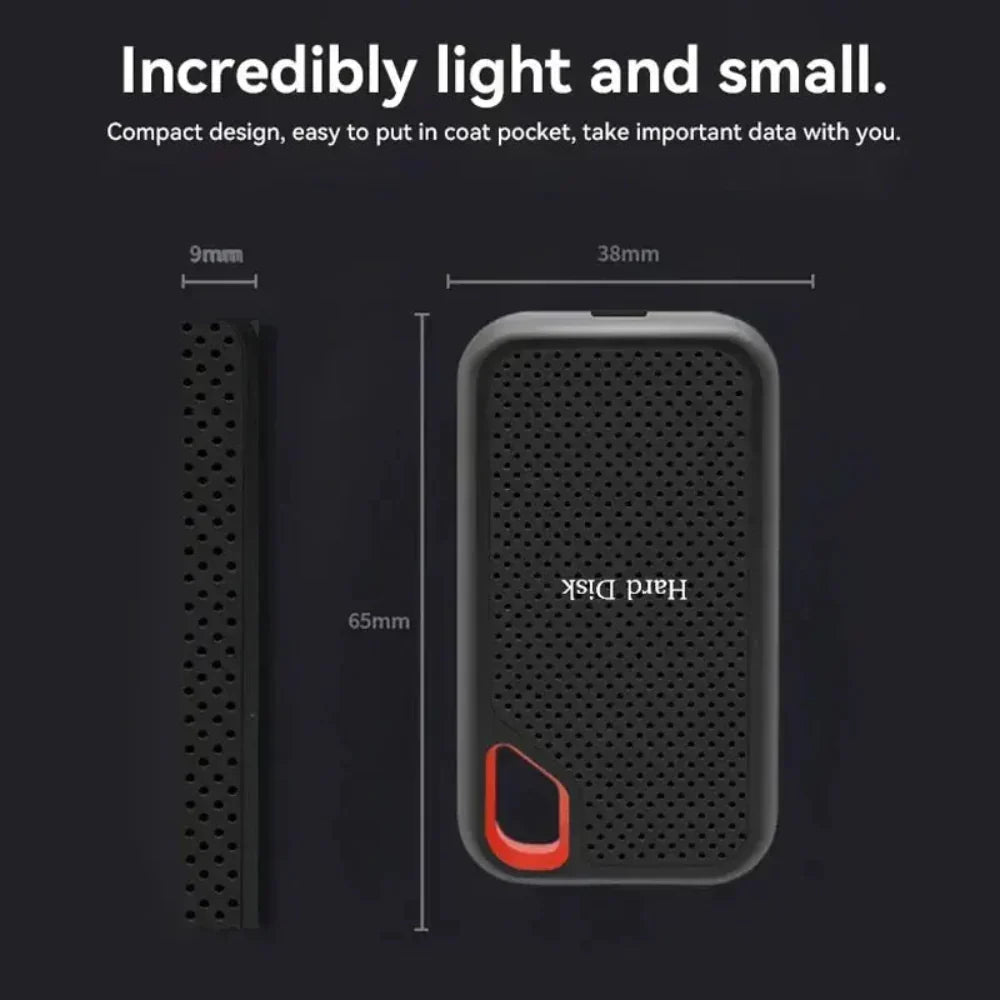 Sisica | Portable External SSD Drive High Speed Data Transfer Shockproof Storage