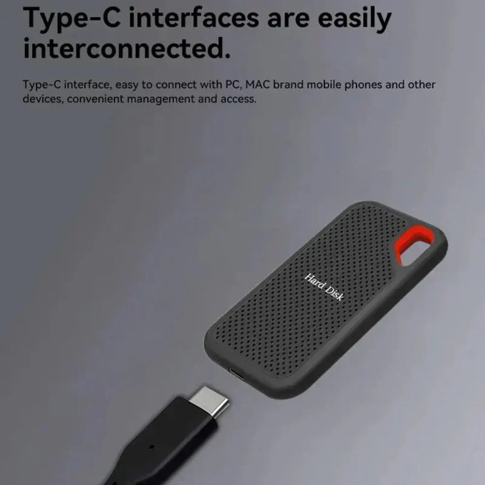 Sisica | Portable External SSD Drive High Speed Data Transfer Shockproof Storage