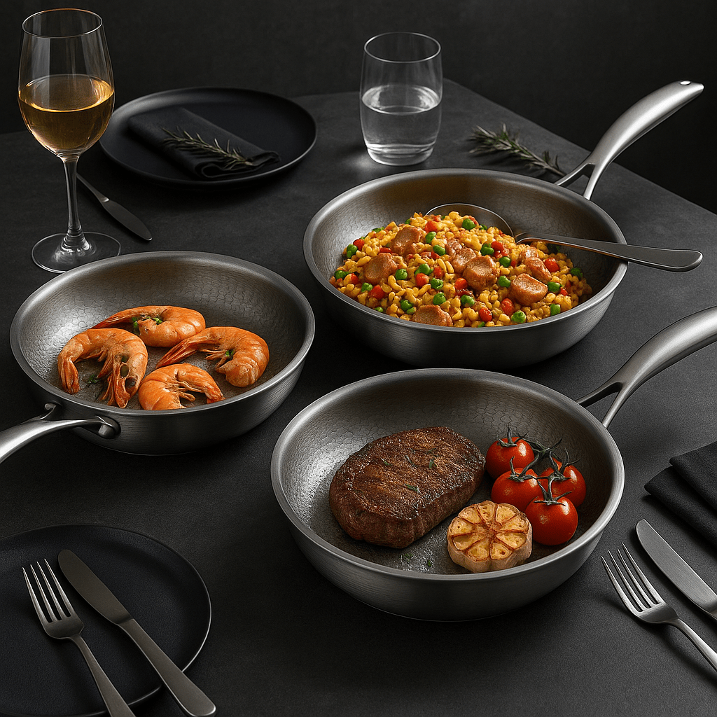 Sisica | PREMIUM PAN - High quality titanium pan without coating for all cooktops