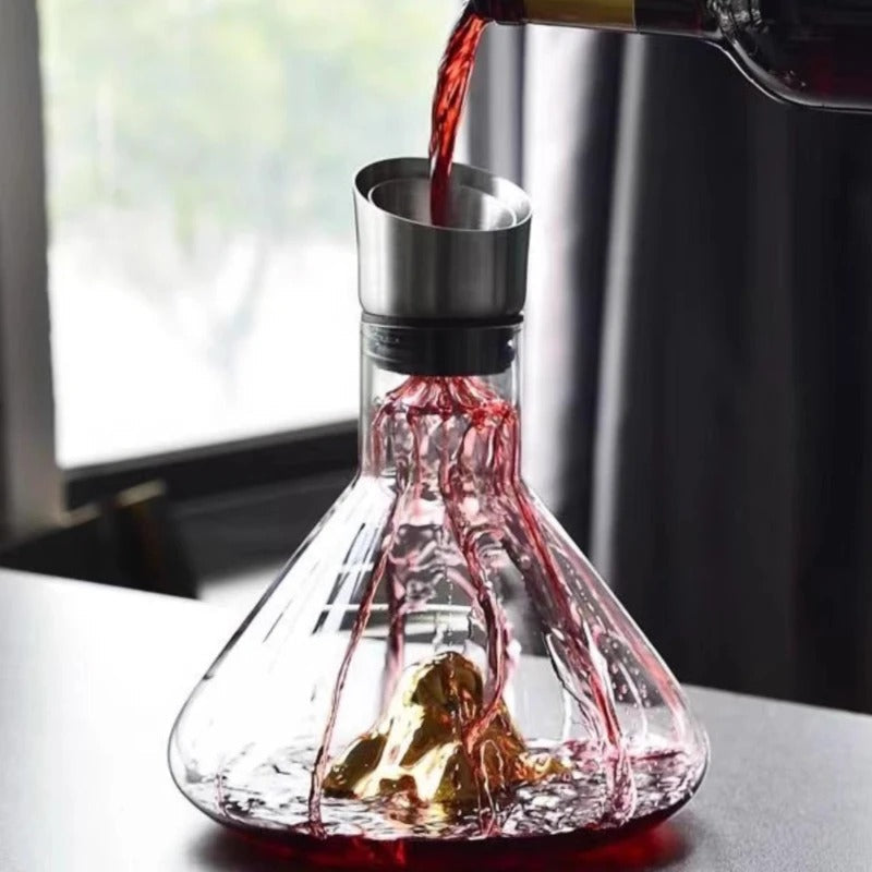Charly | Premium Wine Decanter | Lead-Free Crystal with Rapid Aeration & Filtration for Enhanced Tasting Experience