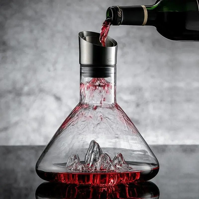 Charly | Premium Wine Decanter | Lead-Free Crystal with Rapid Aeration & Filtration for Enhanced Tasting Experience
