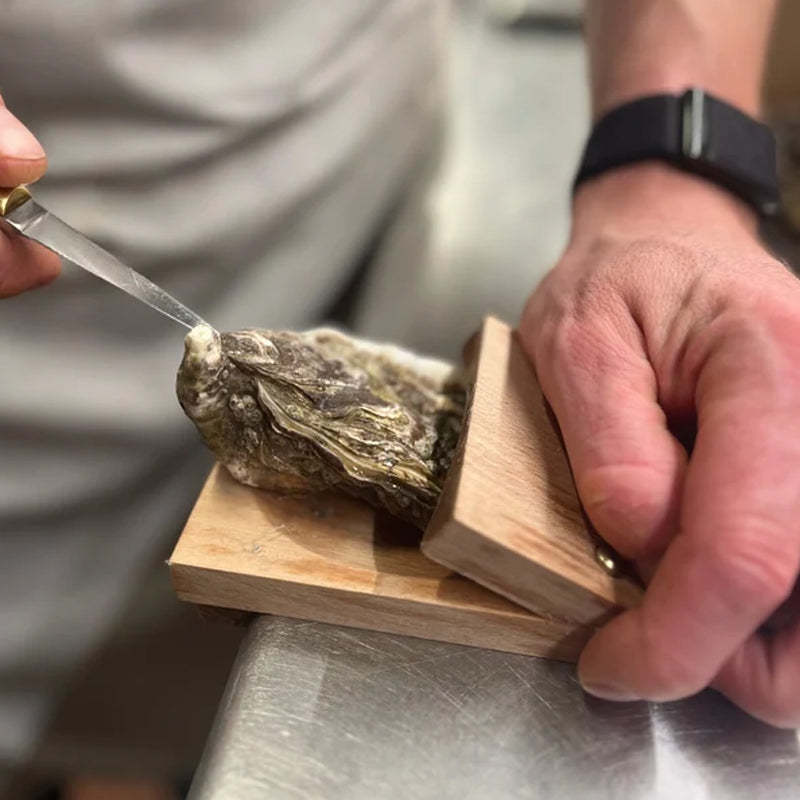 Sisica | Premium wood handle oyster shell opener clamp