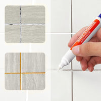 Sisica | Professional Grout Pen for Ceramic Tiles | Anti-Mold Formula | Waterproof & Lightfast | Water-Based Ink | Includes Sealing Effect