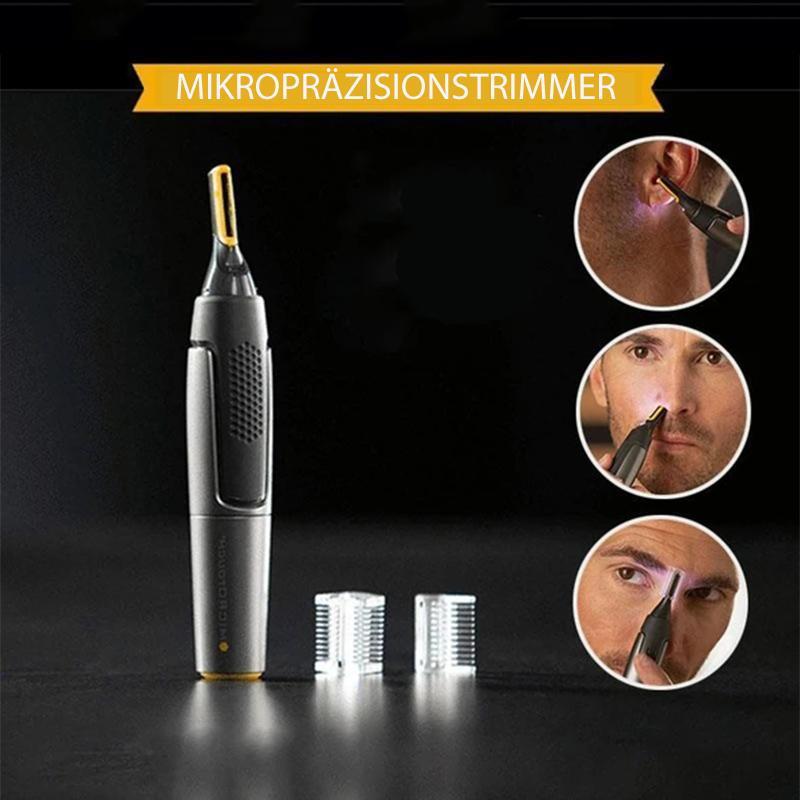 Sisica | Professional Ultra-Thin Precision Trimmer | Titanium Stainless Steel Blades | Integrated LED Light | Micro-Oscillation Technology | For Nose, Ears & Contours
