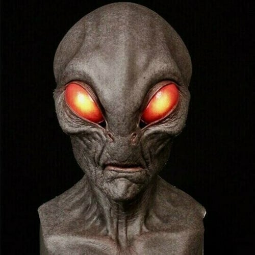 Charly | Realistic Alien Mask – Latex and Silicone Halloween Mask for Cosplay and Parties