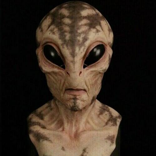 Charly | Realistic Alien Mask – Latex and Silicone Halloween Mask for Cosplay and Parties