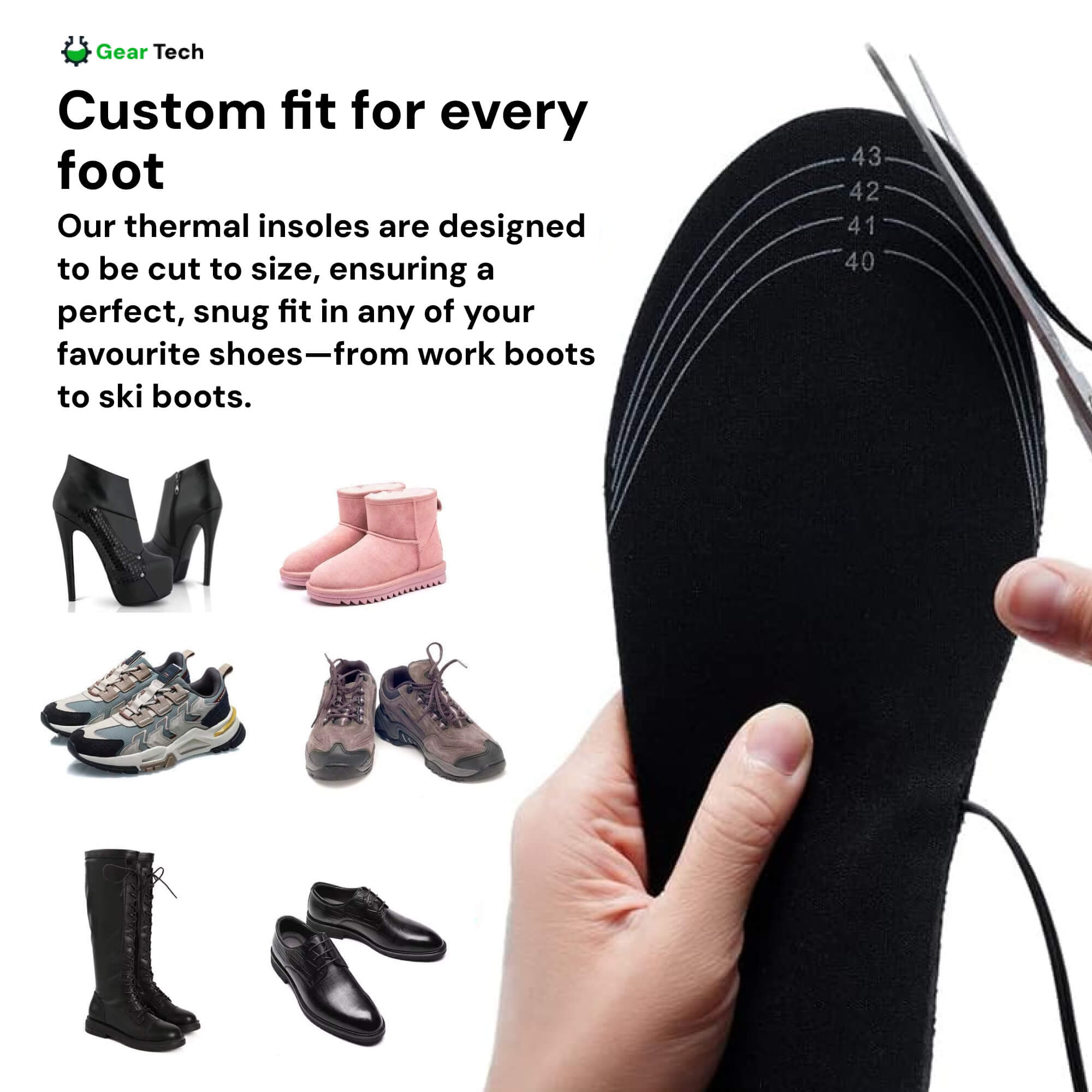 Sisica | Rechargeable Heated Insoles UK – Best Thermal Shoe Inserts for Boots, Work Boots & Everyday Winter Comfort