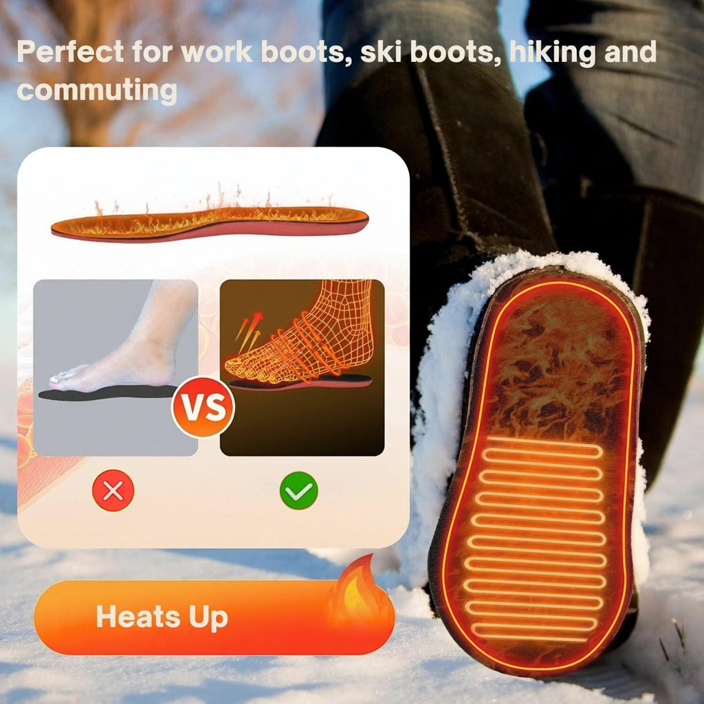 Sisica | Rechargeable Heated Insoles UK – Best Thermal Shoe Inserts for Boots, Work Boots & Everyday Winter Comfort