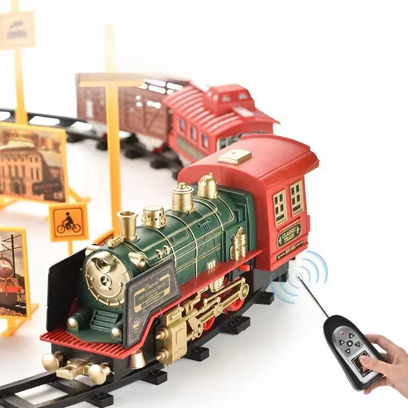 Charly | Remote Controlled Electric Train Set | Classic Steam Locomotive with Lights
