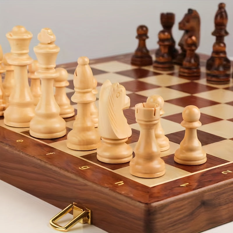Sisica | RoyalWood Chess Set – Solid Wood Board, Detailed Pieces