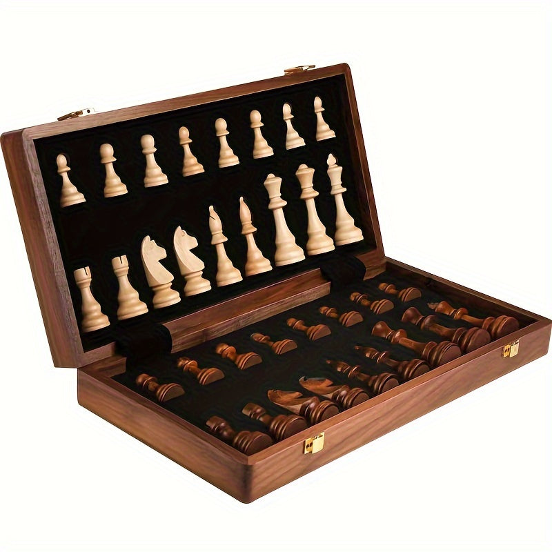 Sisica | RoyalWood Chess Set – Solid Wood Board, Detailed Pieces