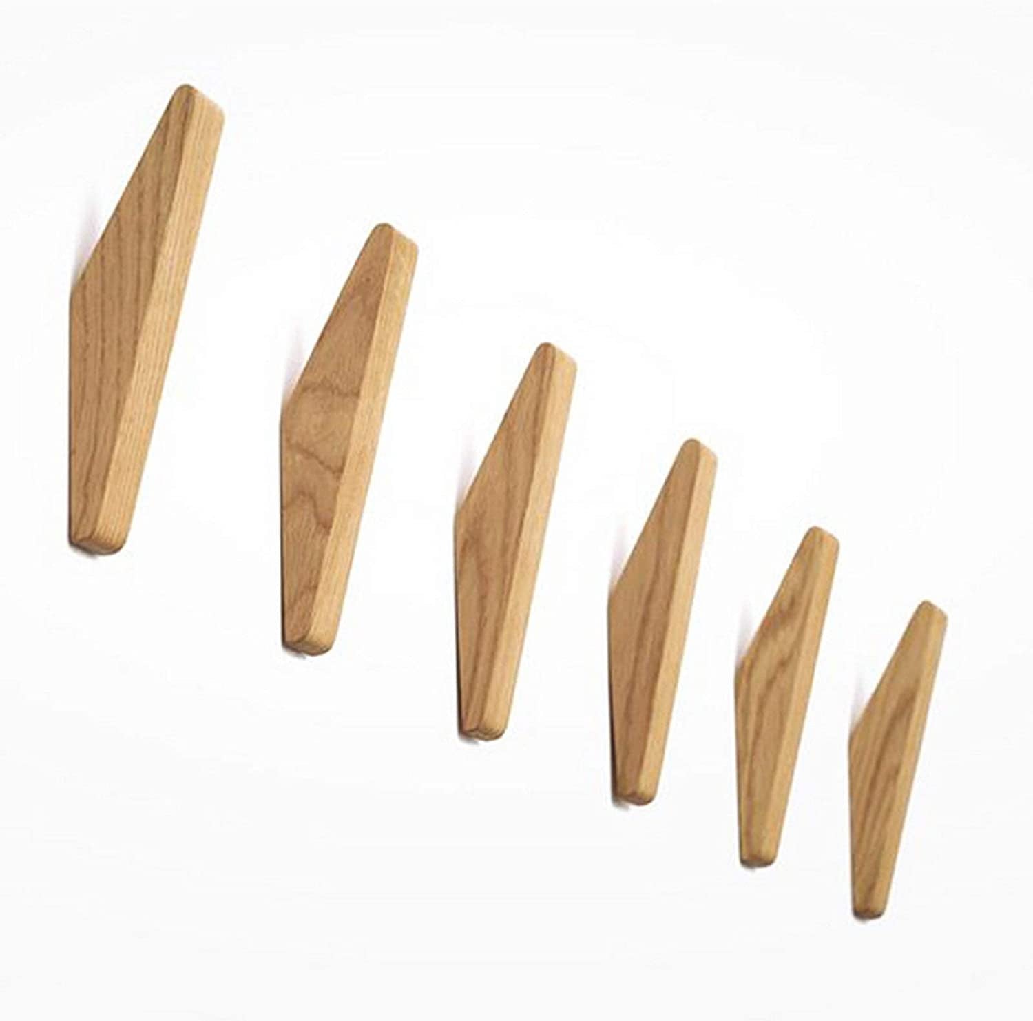 Sisica | Set of 6 Natural Wood Wall Hooks