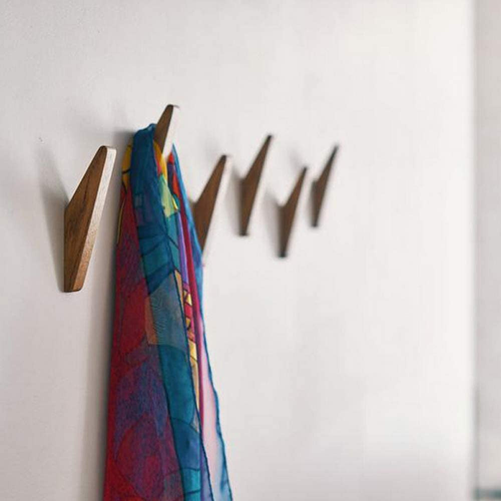 Sisica | Set of 6 Natural Wood Wall Hooks