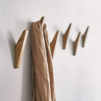 Sisica | Set of 6 Natural Wood Wall Hooks