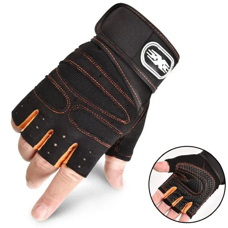 Charly | Shock-resistant training gloves with wrist support | For weight training, fitness & cycling