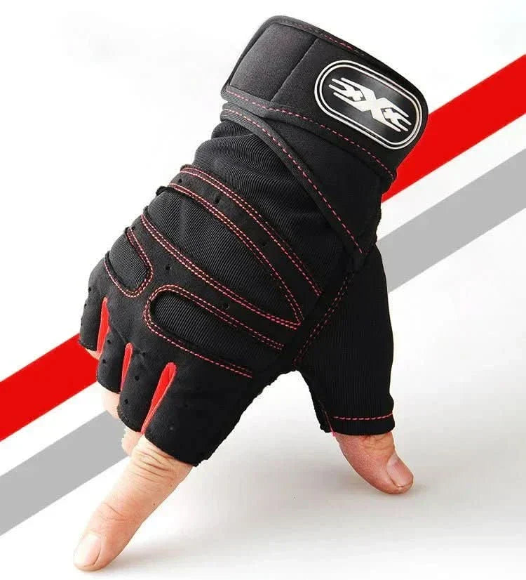 Charly | Shock-resistant training gloves with wrist support | For weight training, fitness & cycling